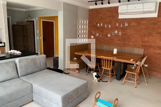 Sala de apartamento para alugar com 3 quartos, 154m² em Ponta da Praia, Santos