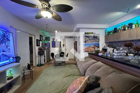 Sala de apartamento à venda com 1 quarto, 55m² em Alphaville Conde Ii, Barueri