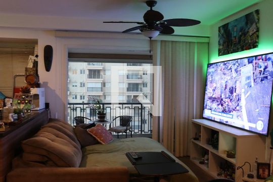Sala de apartamento à venda com 1 quarto, 55m² em Alphaville Conde Ii, Barueri