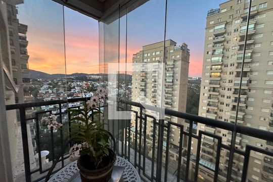 Varanda da Sala de apartamento à venda com 1 quarto, 55m² em Alphaville Conde Ii, Barueri