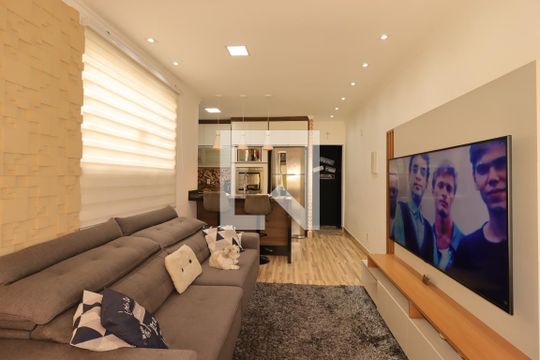 Sala de apartamento à venda com 3 quartos, 117m² em Vila Camilópolis, Santo André