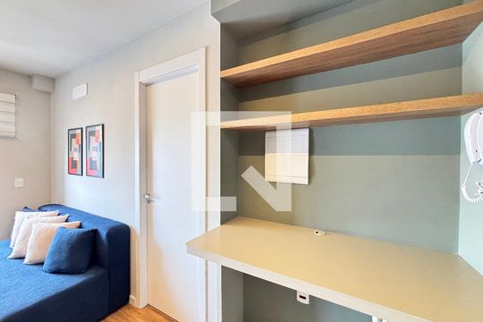 Sala/Cozinha de apartamento para alugar com 1 quarto, 26m² em Vila Olímpia, São Paulo