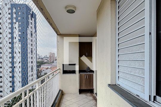 Varanda da Sala de apartamento para alugar com 2 quartos, 82m² em Vila Invernada, São Paulo