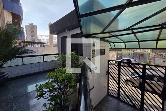 Fachada e portaria de apartamento para alugar com 1 quarto, 52m² em Cidade Ocian, Praia Grande
