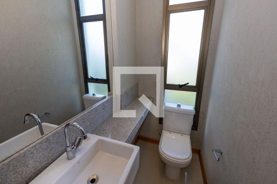 Lavabo da Sala 1 de apartamento à venda com 3 quartos, 217m² em Vale dos Cristais, Nova Lima