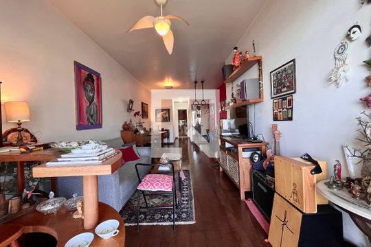 Sala de apartamento à venda com 3 quartos, 120m² em Lagoa, Rio de Janeiro