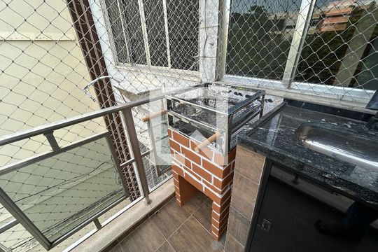 Varanda gourmet de apartamento à venda com 3 quartos, 75m² em Vila Valqueire, Rio de Janeiro