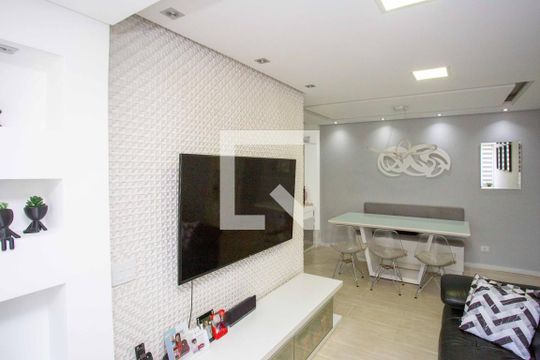 Sala de apartamento à venda com 3 quartos, 65m² em Jardim Melo, Diadema