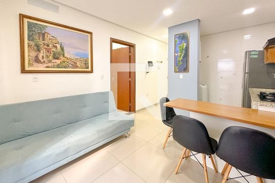 Sala de TV de apartamento para alugar com 1 quarto, 38m² em Ingleses do Rio Vermelho, Florianópolis