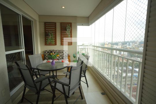 Varanda Gourmet da Sala  de apartamento para alugar com 2 quartos, 77m² em Centro, São Bernardo do Campo