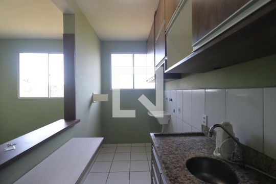 Cozinha de apartamento para alugar com 2 quartos, 48m² em Parque dos Lagos, Ribeirão Preto