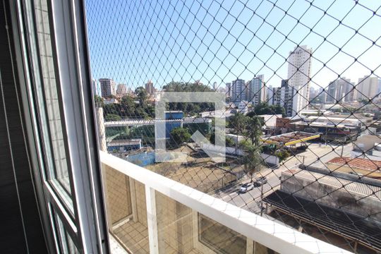 Sala / Cozinha - Varanda de apartamento para alugar com 1 quarto, 40m² em Carandiru, São Paulo