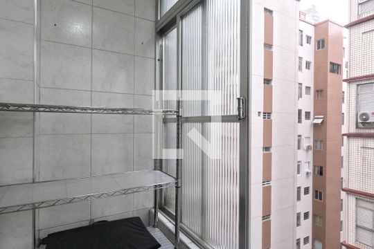 Varanda da Sala de apartamento para alugar com 1 quarto, 50m² em José Menino, Santos