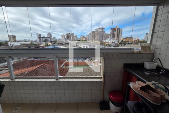 Varanda de apartamento para alugar com 2 quartos, 77m² em Vila Caiçara, Praia Grande