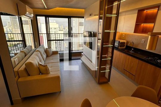Sala de apartamento para alugar com 2 quartos, 55m² em Setor Bueno, Goiânia