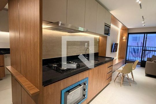 Cozinha de apartamento para alugar com 2 quartos, 55m² em Setor Bueno, Goiânia