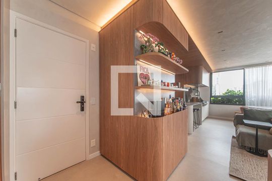 Sala de apartamento à venda com 2 quartos, 90m² em Brooklin, São Paulo