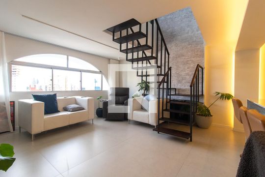 Sala/Cozinha de apartamento para alugar com 3 quartos, 187m² em Água Verde, Curitiba