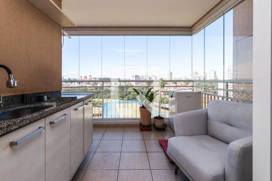 Varanda de apartamento à venda com 2 quartos, 60m² em Vila Dom Pedro I, São Paulo