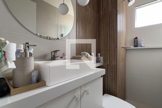 Banheiro da Suíte de apartamento à venda com 2 quartos, 62m² em Vila Leonor, Guarulhos