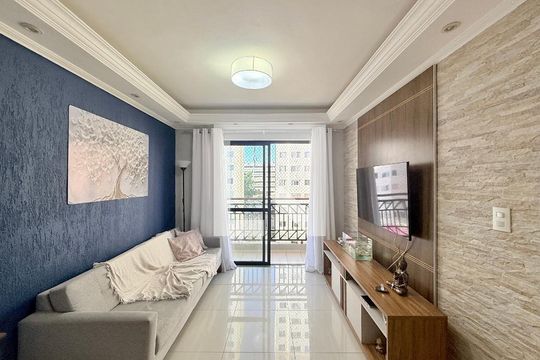 Sala  de apartamento à venda com 2 quartos, 64m² em Jardim Promissao, São Paulo