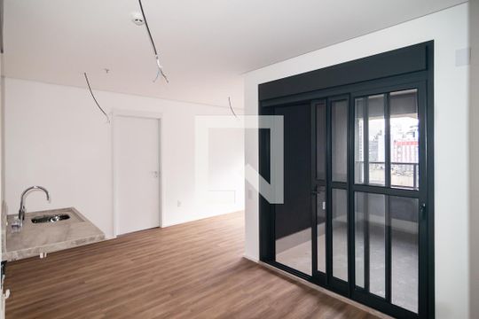 Sala / Cozinha de apartamento para alugar com 1 quarto, 54m² em Bela Vista, São Paulo