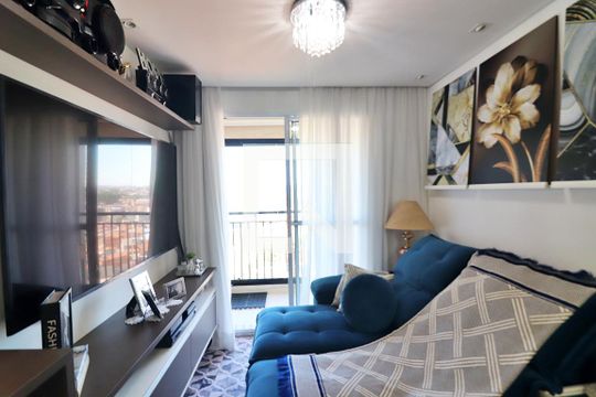 Sala  de apartamento à venda com 1 quarto, 42m² em Jardim Olavo Bilac, São Bernardo do Campo