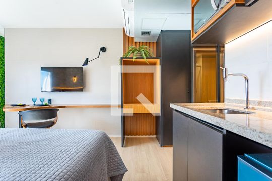 Sala/Quarto de apartamento para alugar com 1 quarto, 39m² em Setor Marista, Goiânia