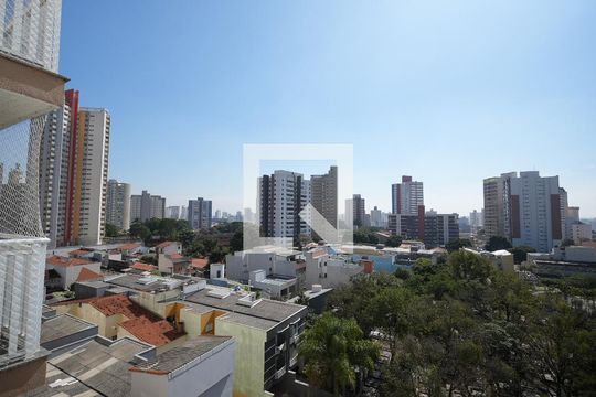 Varanda da Sala de apartamento para alugar com 1 quarto, 40m² em Vila Assunção, Santo André