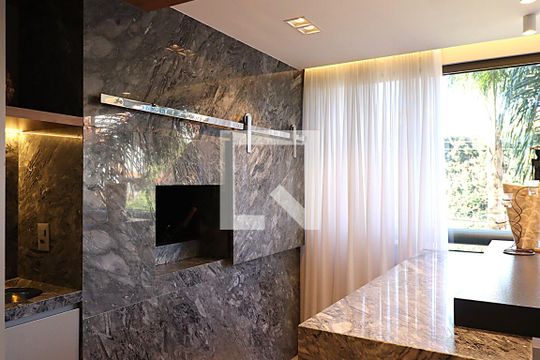 Sala - Churrasqueira de apartamento à venda com 3 quartos, 124m² em Boa Vista, Porto Alegre
