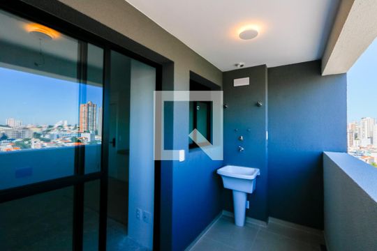 Varanda/Área de serviço de apartamento à venda com 2 quartos, 45m² em Campestre, Santo André