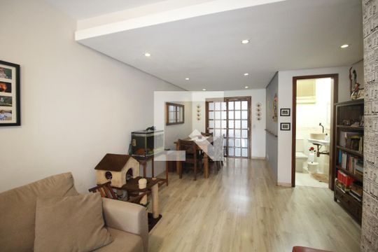 Sala de casa de condomínio à venda com 3 quartos, 126m² em Jardim Ypu, Porto Alegre