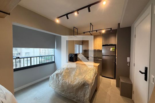 Sala/Cozinha/Quarto de kitnet/studio para alugar com 1 quarto, 31m² em Vila Buarque, São Paulo