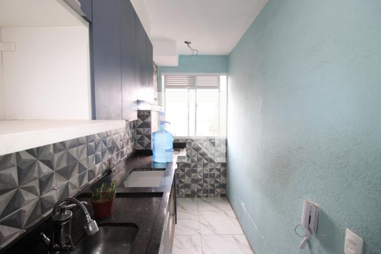 Sala / Cozinha de apartamento à venda com 2 quartos, 39m² em Colônia (zona Leste), São Paulo