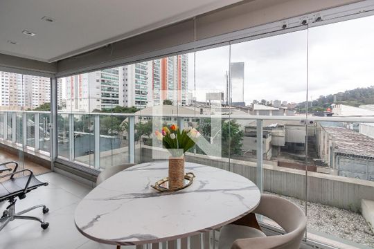 Varanda de apartamento à venda com 3 quartos, 140m² em Jardim Caravelas, São Paulo