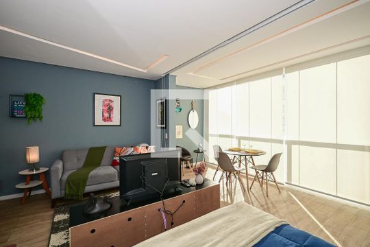 Varanda da Sala de apartamento para alugar com 1 quarto, 35m² em Real Parque, São Paulo