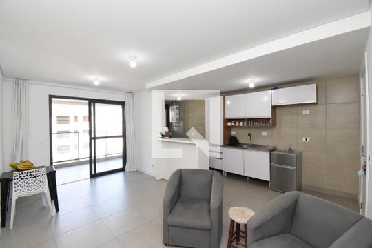 Sala/Cozinha de apartamento à venda com 2 quartos, 75m² em Boa Vista, Curitiba