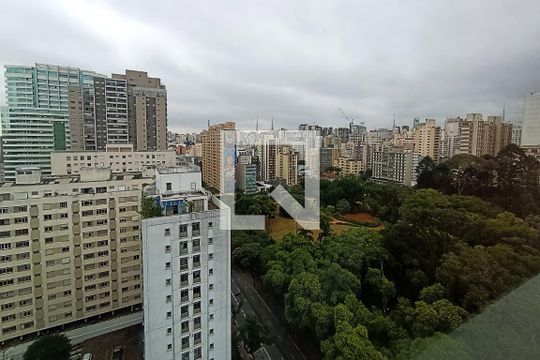 Varanda e Vista de apartamento à venda com 1 quarto, 34m² em Consolação, São Paulo