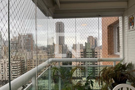 Varanda da Sala de apartamento para alugar com 3 quartos, 109m² em Gonzaga, Santos