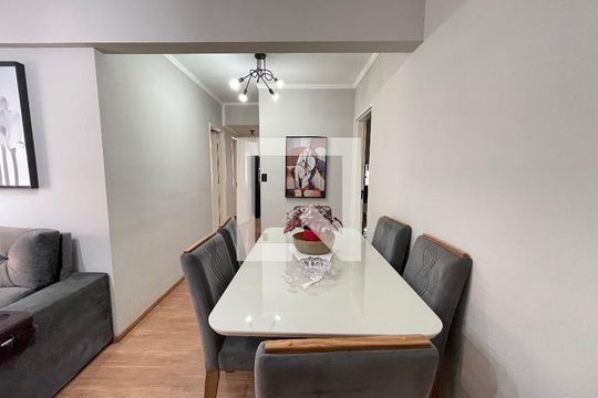 Sala de apartamento à venda com 3 quartos, 74m² em Vila Indiana, São Paulo