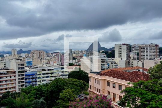 Quarto - vista livre para o pai de açúcar de apartamento para alugar com 2 quartos, 100m² em Laranjeiras, Rio de Janeiro