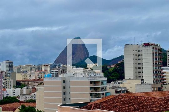 Sala - vista livre para o pão de açúcar de apartamento para alugar com 2 quartos, 100m² em Laranjeiras, Rio de Janeiro