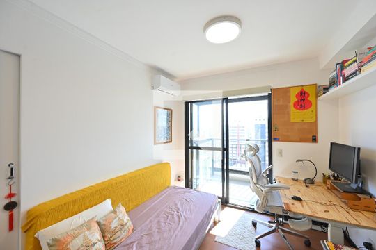 Sala de apartamento à venda com 1 quarto, 33m² em Mirandópolis, São Paulo