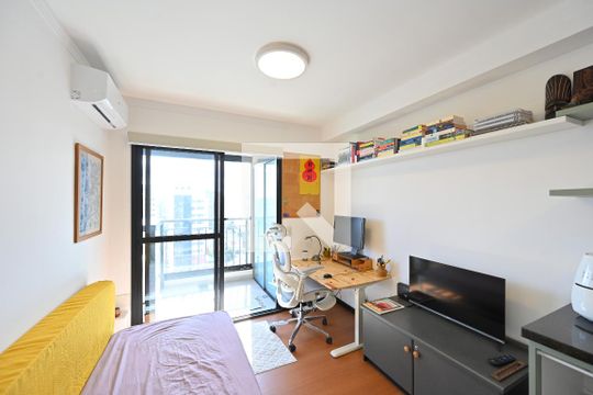 Sala de apartamento à venda com 1 quarto, 33m² em Mirandópolis, São Paulo