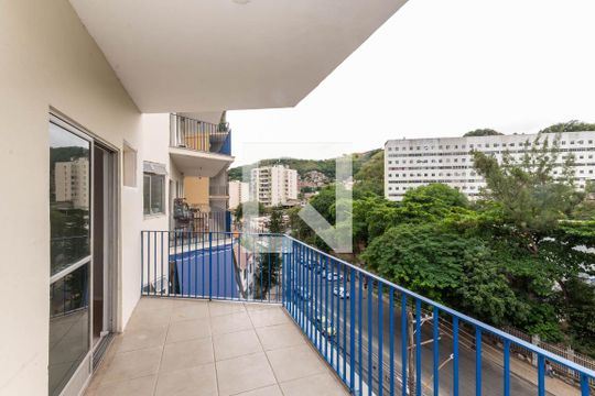 Varanda da Sala de apartamento à venda com 2 quartos, 64m² em Grajaú, Rio de Janeiro