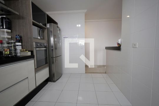 Cozinha de apartamento à venda com 3 quartos, 92m² em Parque Sao Vicente, Santo André