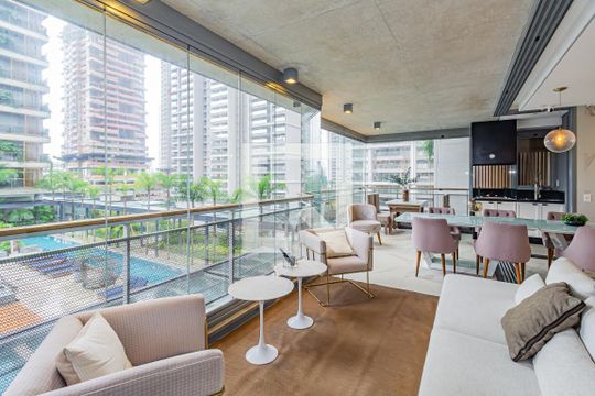 Varanda gourmet de apartamento para alugar com 3 quartos, 167m² em Jardim das Acacias, São Paulo