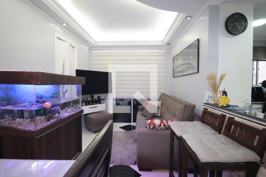 Sala de apartamento à venda com 1 quarto, 50m² em Vila Palmares, Santo André