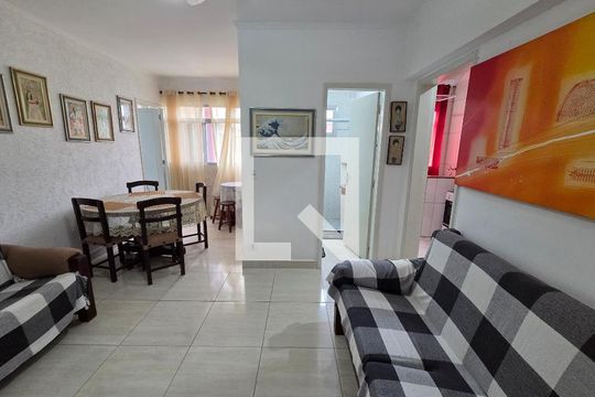 Sala de apartamento para alugar com 1 quarto, 60m² em Guilhermina, Praia Grande