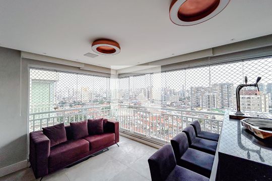 Varanda de apartamento para alugar com 3 quartos, 102m² em Tatuapé, São Paulo